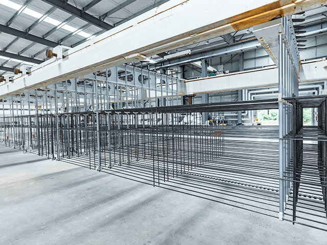Mesh assembly frame conveyor line